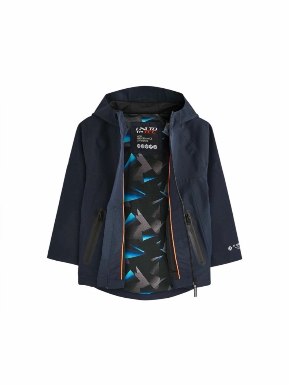 Next Boys N-Series Unltd Tec Waterproof Lightweight Rain Jacket 9 Yrs Navy Blue